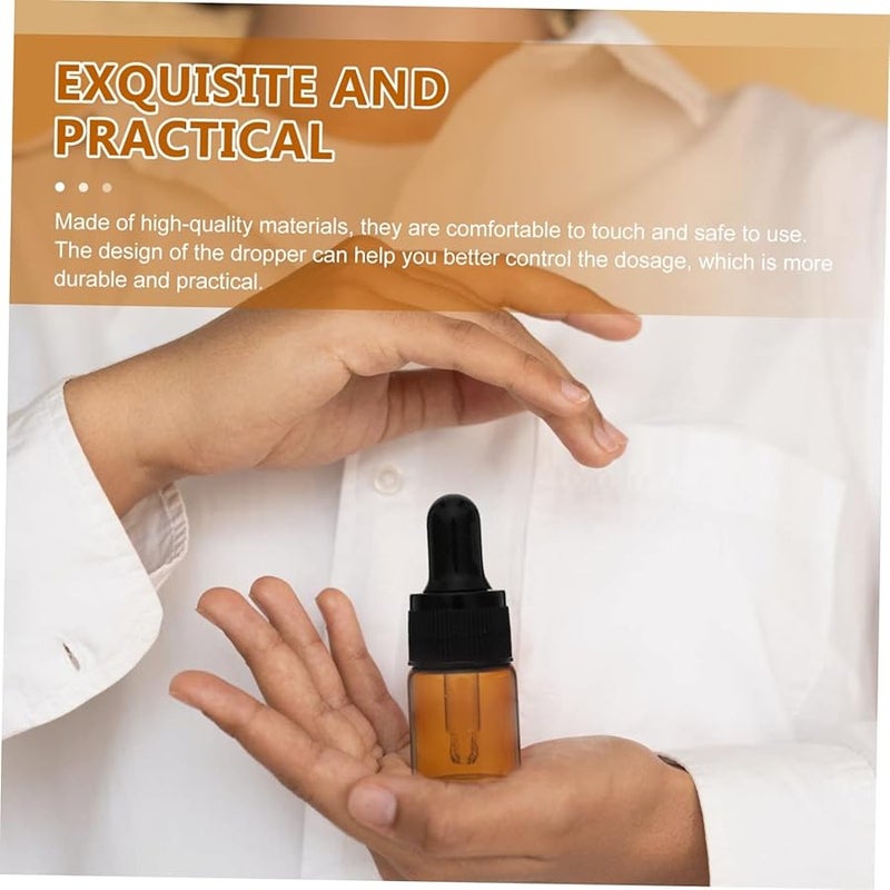 15 Pcs Glass Essential Oil Dropper Bottles 2ml Refillable Perfume Sample Jars - Image 3